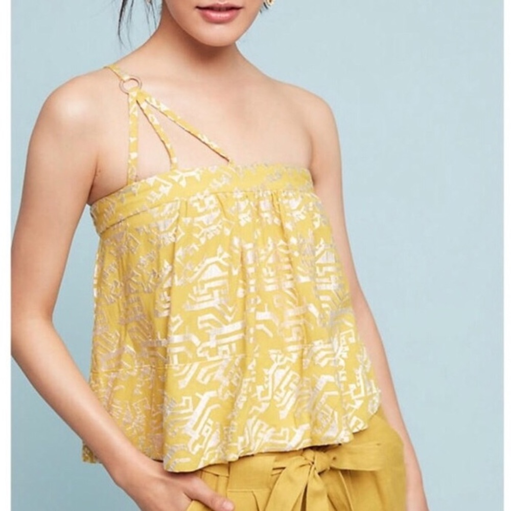 New Anthropologie Floreat Anesu One Shoulder Top